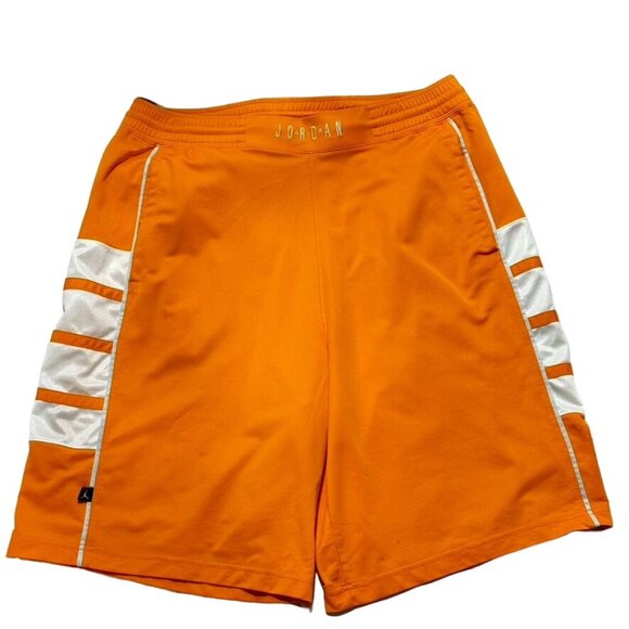 AIR JORDAN DRI-FIT Men's Shorts Polyester Orange White Stretchable Waist Size XL - Picture 3 of 11